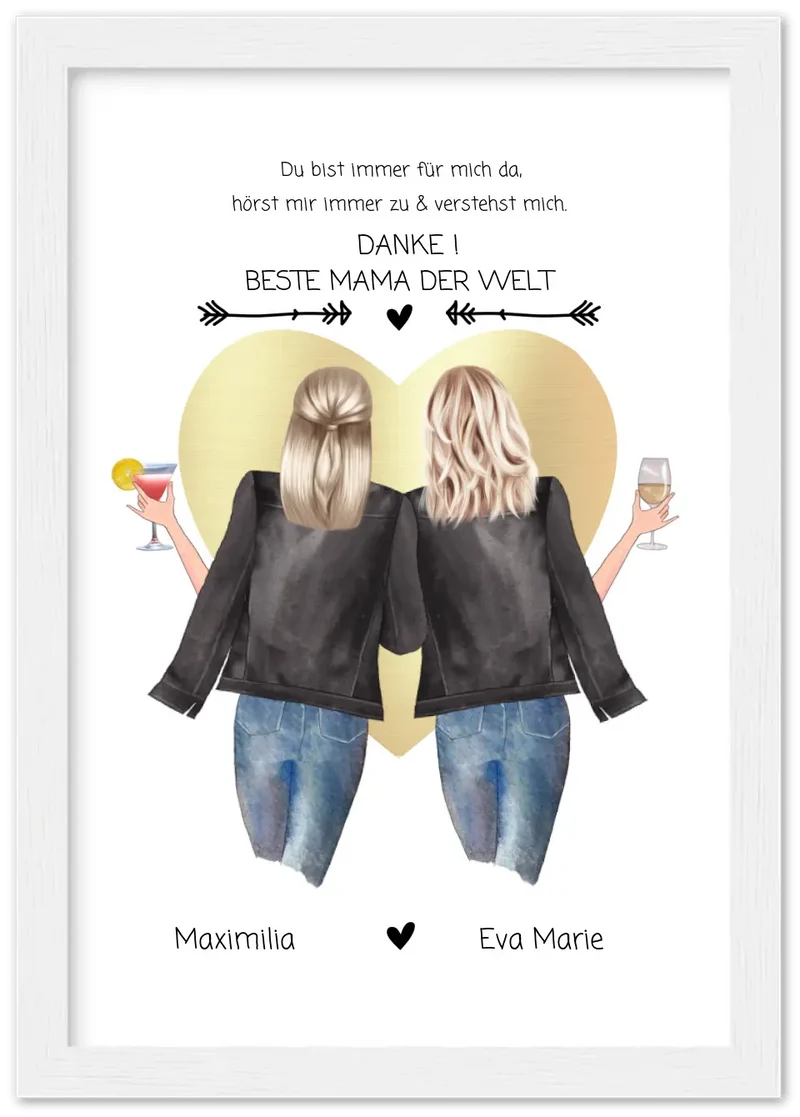 Danke! Beste Mama der Welt-Mutter & Tochter Muttertagsgeschenk