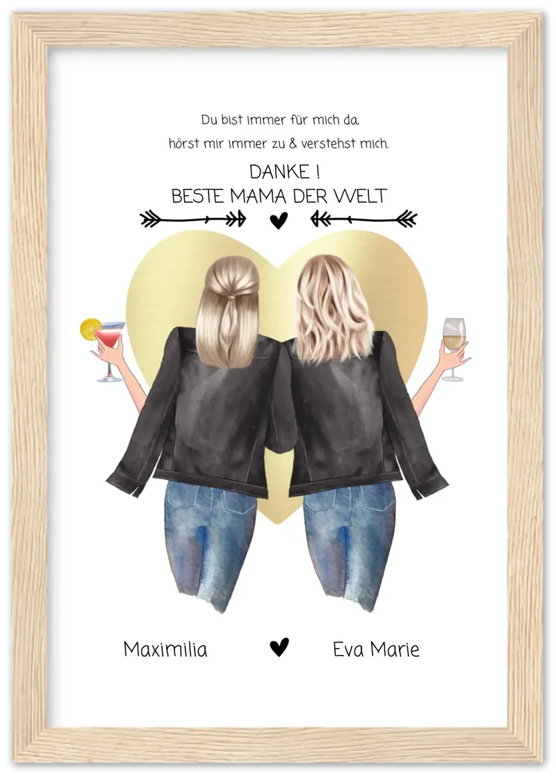 Danke! Beste Mama der Welt-Mutter & Tochter Muttertagsgeschenk