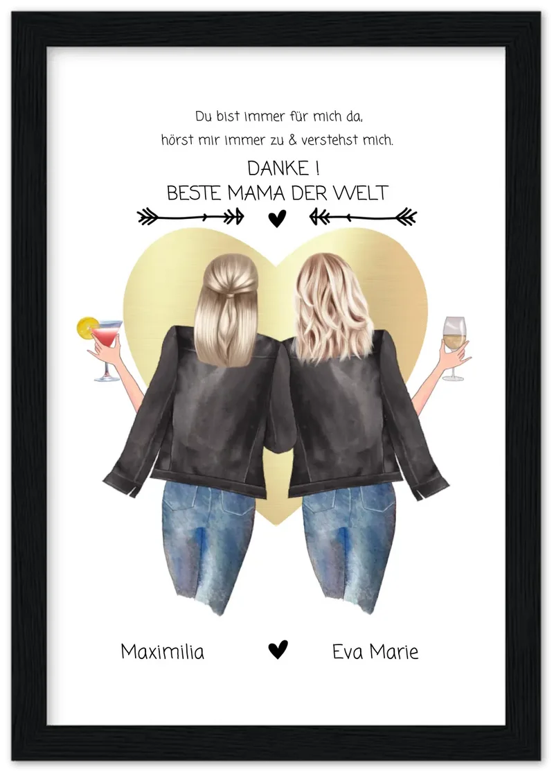 Danke! Beste Mama der Welt-Mutter & Tochter Muttertagsgeschenk