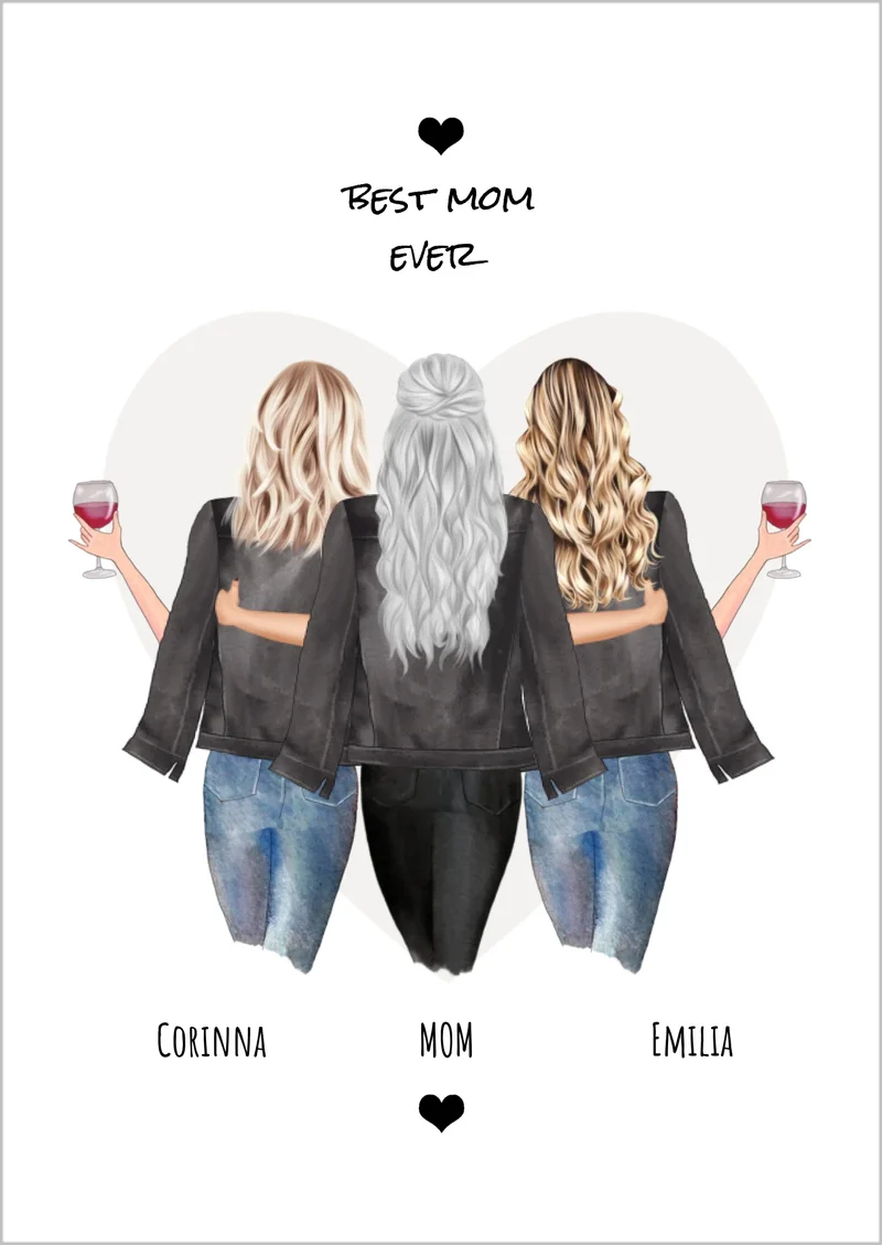 Personalisiertes Poster Geschenk für Mama - Geburtstagsgeschenk & Muttertagsgeschenk