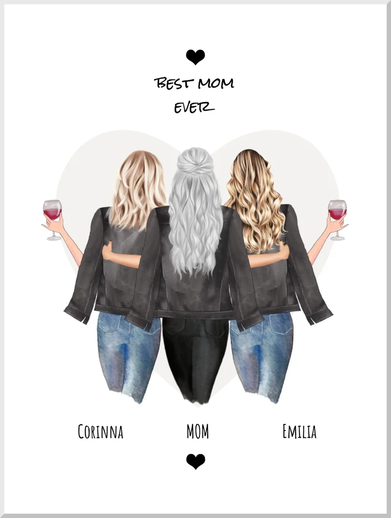 Personalisiertes Poster Geschenk für Mama - Geburtstagsgeschenk & Muttertagsgeschenk