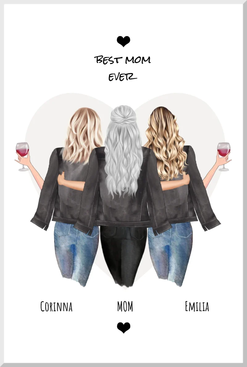 Personalisiertes Poster Geschenk für Mama - Geburtstagsgeschenk & Muttertagsgeschenk
