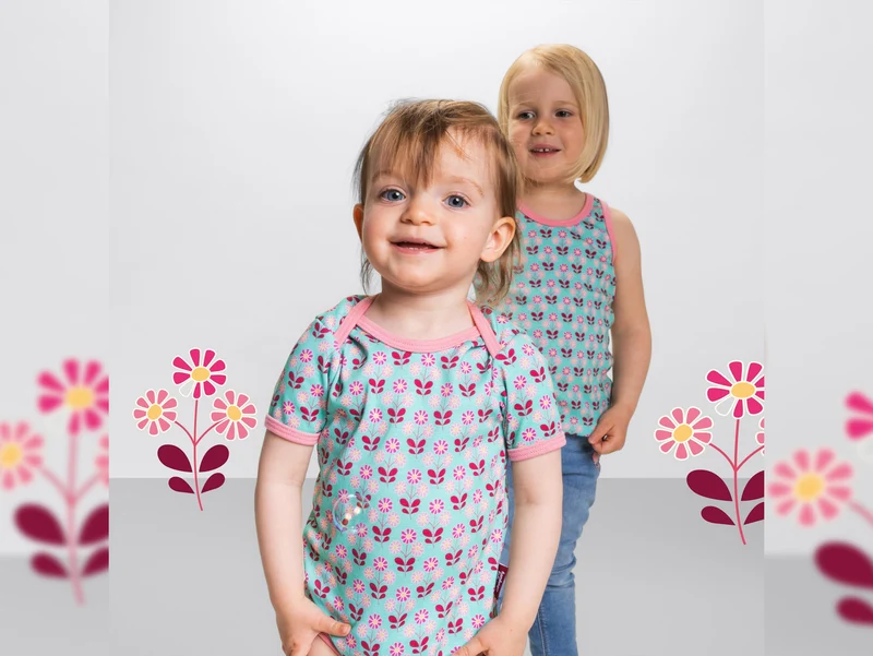 Reststück 160cm - Hamburger Liebe Baumwolljersey Kids Kollektion Sally and Friends Sallys Garden verdino-bunt