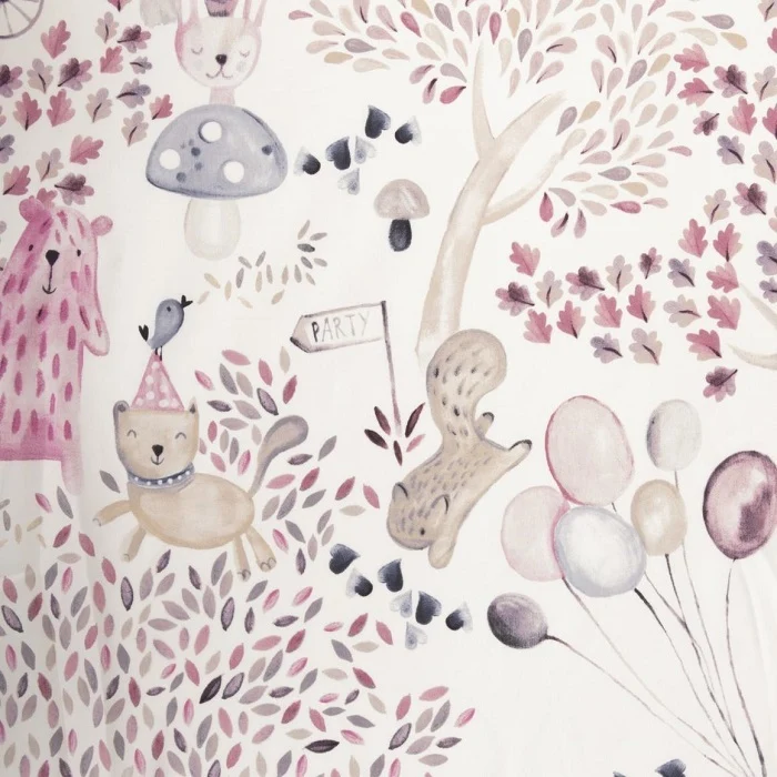 Baumwollstoff Party Animals - rose 280 cm