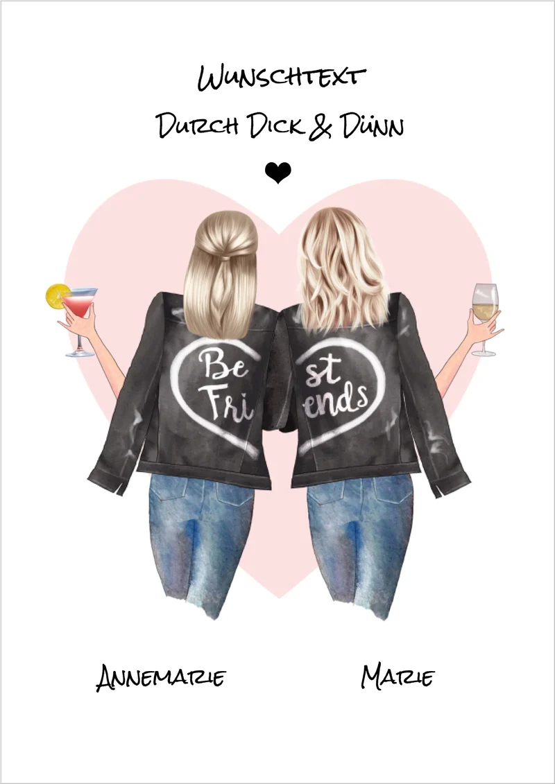 Kleine Schwester, große Schwester Bild Poster mit Namen personalisiert