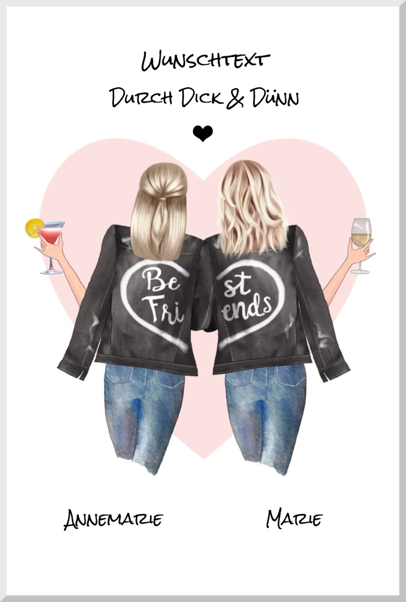 Kleine Schwester, große Schwester Bild Poster mit Namen personalisiert