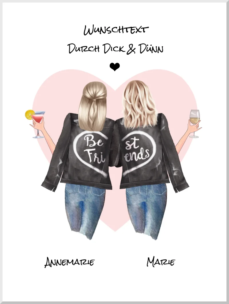 Kleine Schwester, große Schwester Bild Poster mit Namen personalisiert