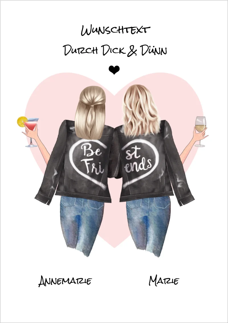 Kleine Schwester, große Schwester Bild Poster mit Namen personalisiert