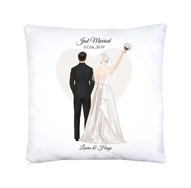 Personalisiertes Geschenk Hochzeit Brautpaar Hochzeitsgeschenk Bettwäsche