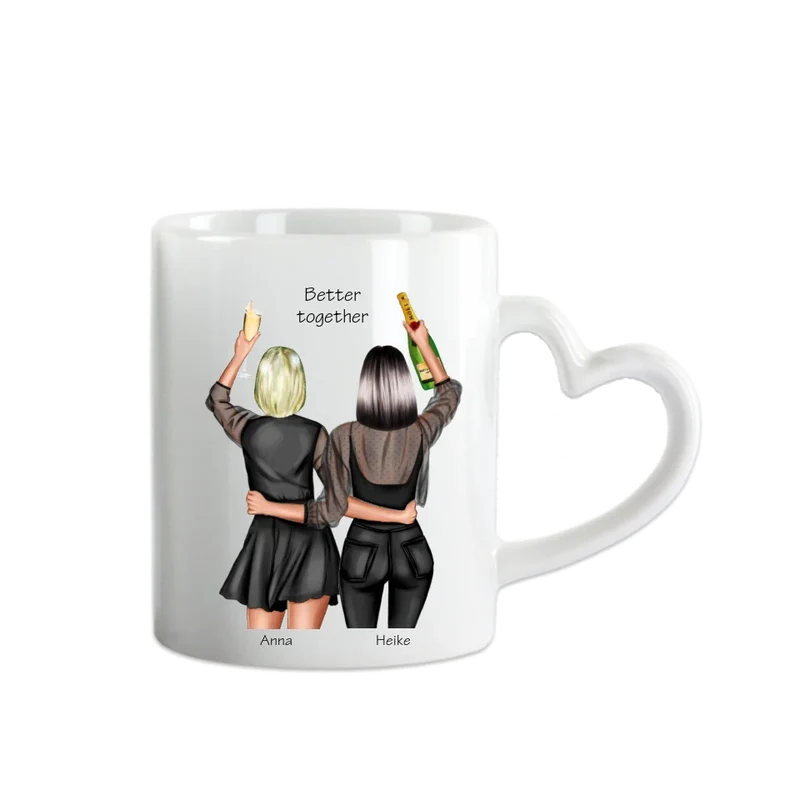 Personalisierte Tasse Geschenk beste Freundin | 2 Beste Freundinnen Geburtstagsgeschenk | Schwester | Muttertag | Kollegin