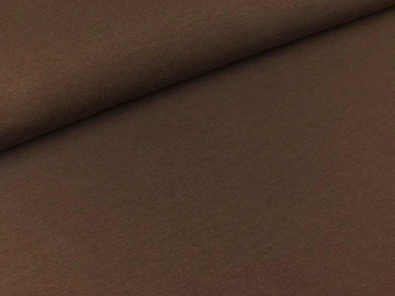Reststück 57cm - Leichter Sweat Maike braun uni
