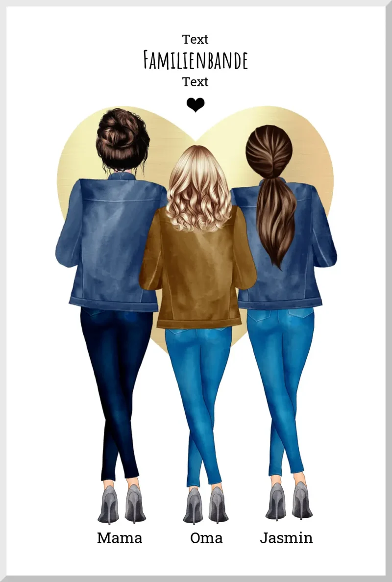 Personalisiertes Poster Geschenk - Mama, Oma & Ich - zum Muttertag, Geburtstag, Weihnachten