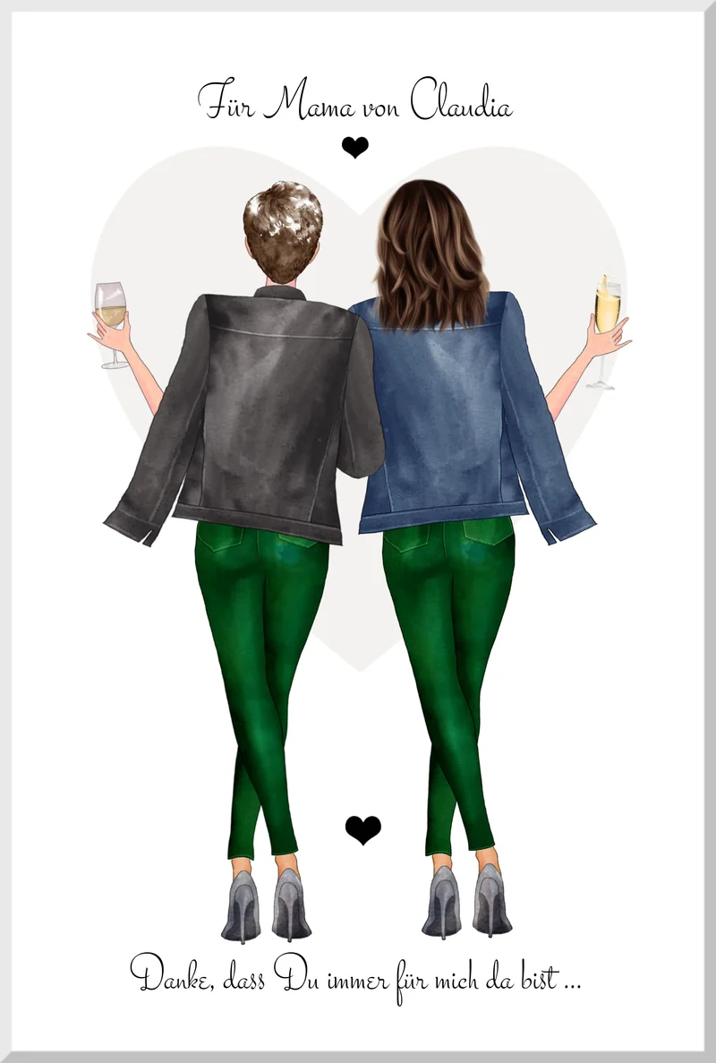 Muttertagsgeschenk personalisiertes Poster für die beste Mama - auch als Geburtstagsgeschenk