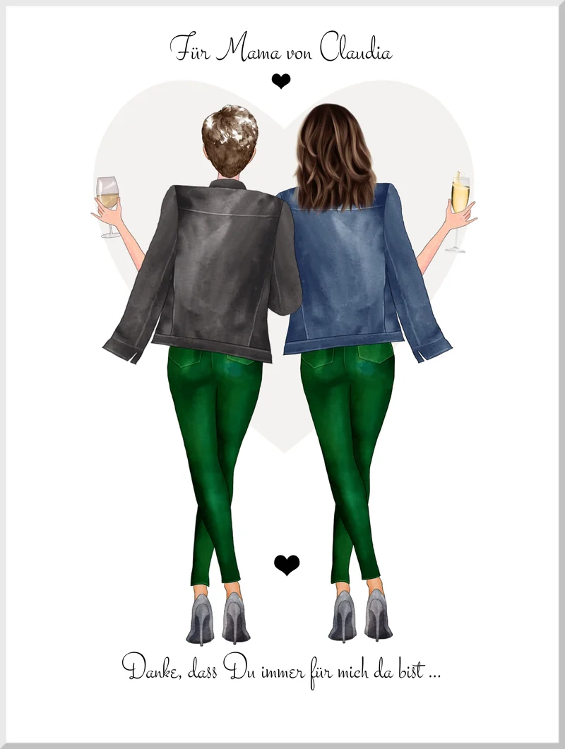 Muttertagsgeschenk personalisiertes Poster für die beste Mama - auch als Geburtstagsgeschenk
