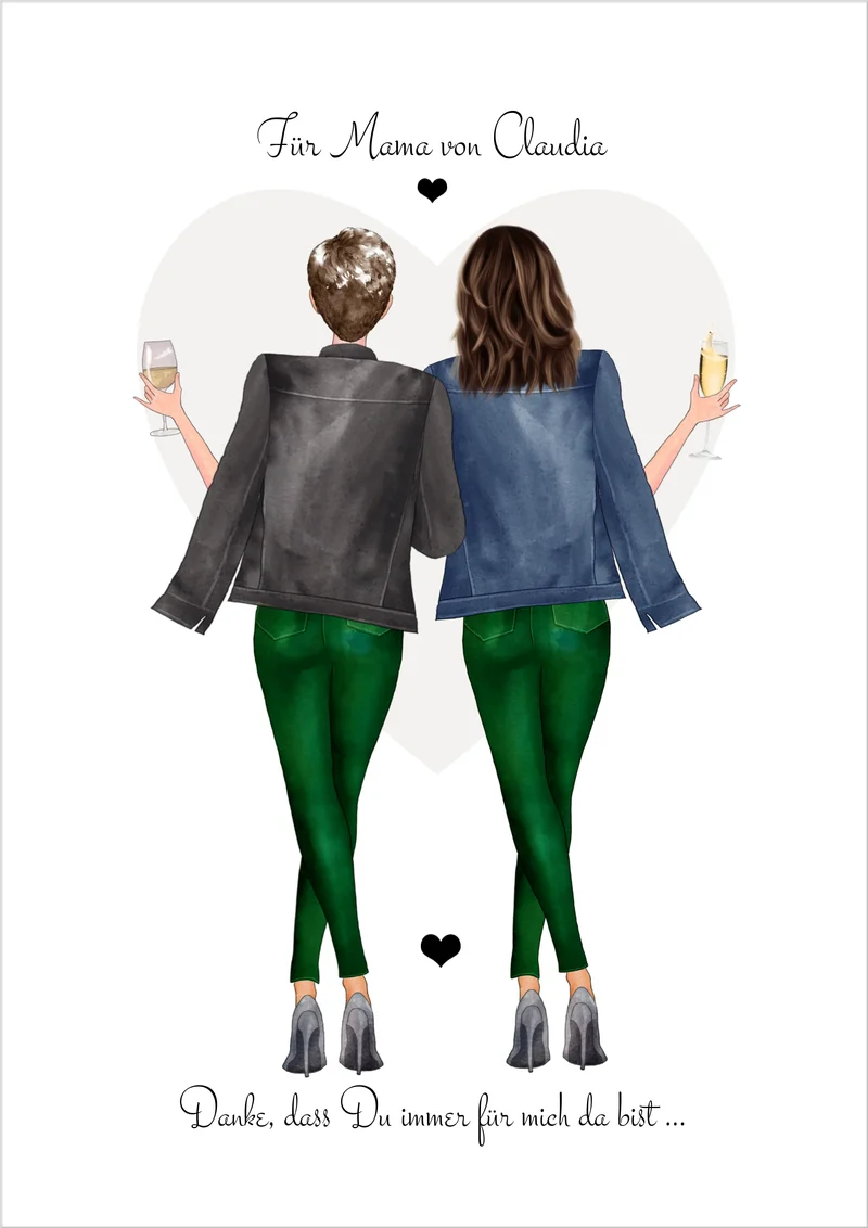 Muttertagsgeschenk personalisiertes Poster für die beste Mama - auch als Geburtstagsgeschenk