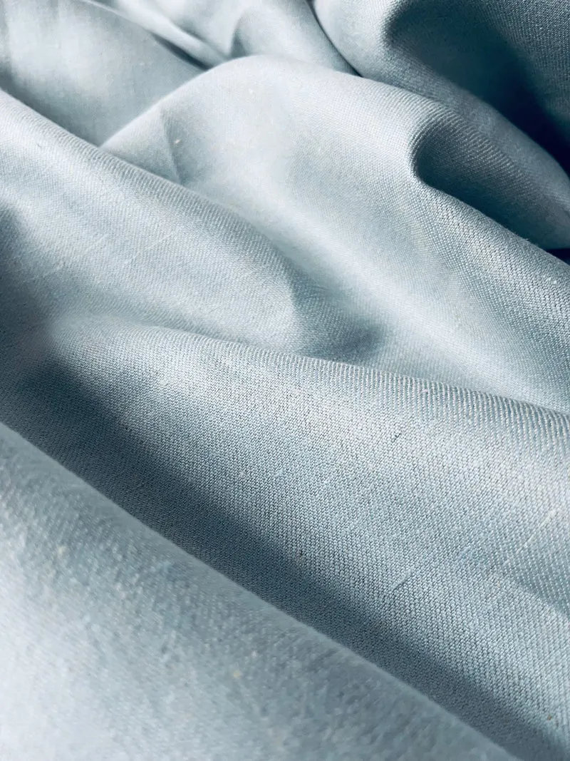 Leinenstoff Bio Denim - hellblau