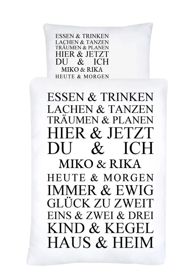 Personalisiertes Geschenk Bettwäsche für Paare und beste Freunde von Zeitraum-Kunstdrucke