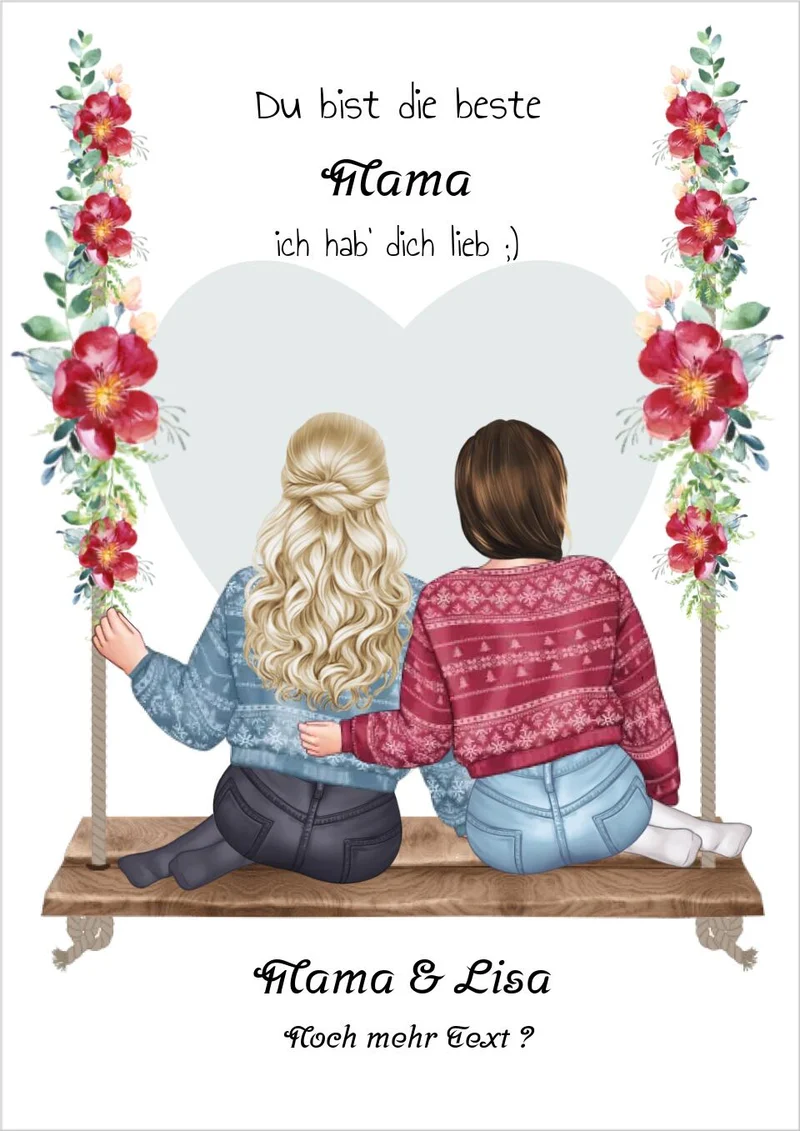 Personalisiertes Geschenk Mama, Mutter Tochter Geschenk, Muttertagsgeschenk