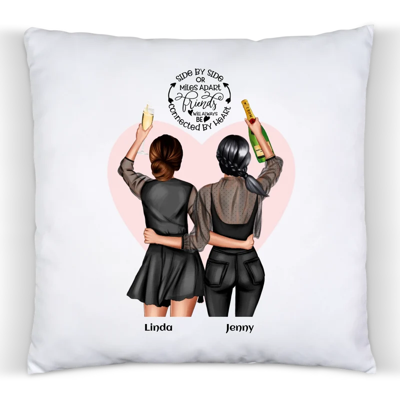 2 Beste Freundin Kissen -Personalisiert - Geburtstag Geschenkidee