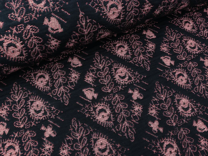 Reststück 100cm - Leichter Steppsweat Jills & Joeys Game pink-tiefblau by Cherry Picking