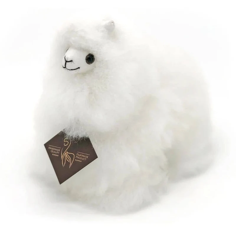 Fluffiges Alpaka Naturals-Kuscheltier – Ivory 15 cm