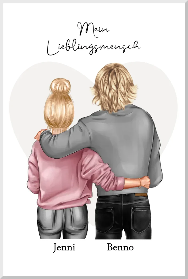 Lieblingsmensch Poster – Personalisiertes Geschenk für Partner & Pärchen
