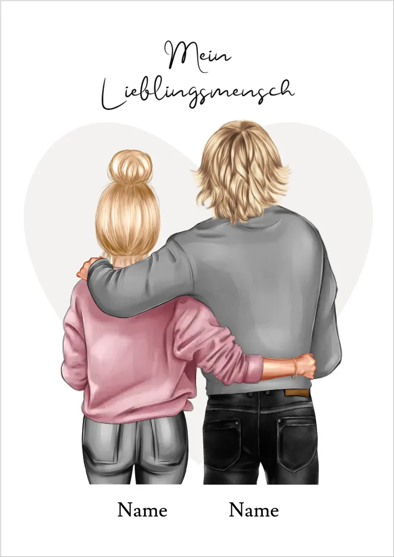 Lieblingsmensch Poster – Personalisiertes Geschenk für Partner & Pärchen