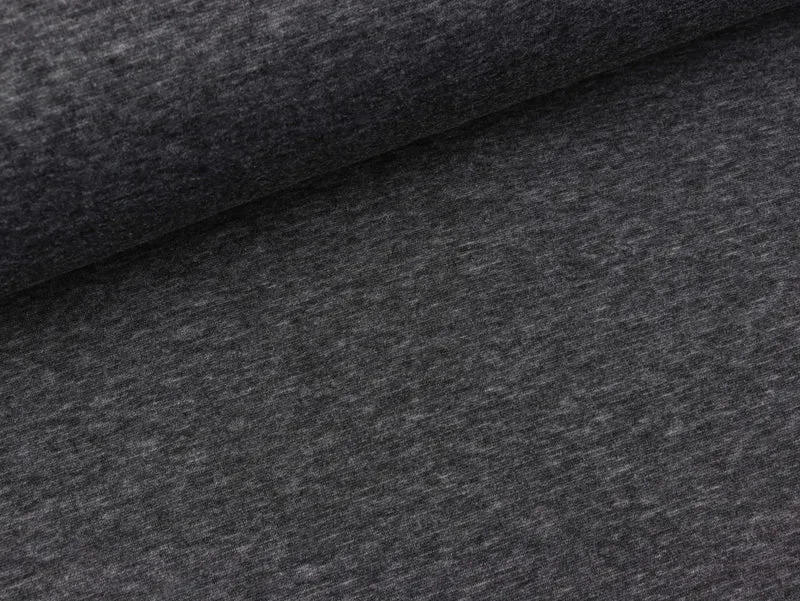 Alpenfleece Alfons dunkelgrau meliert uni