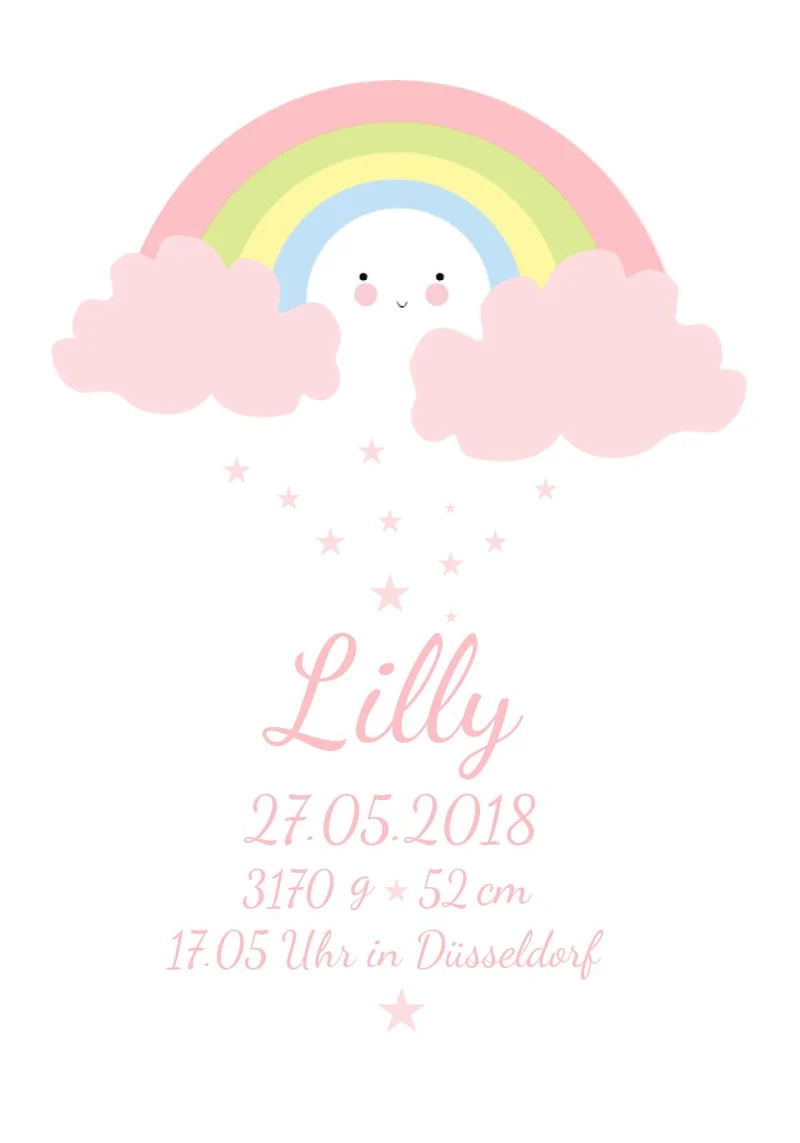 Kuscheliges Geburtsgeschenk Babydecke personalisiert, Geburtsgeschenk, Taufgeschenk, Fleecedecke Regenbogen