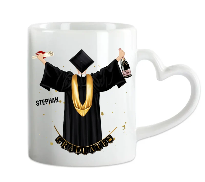 Personalisierte Tasse Schulabschluß Mann, Geschenk Bachelor, Geschenk Master, Geschenk Doktor, Promotion Geschenk Tasse, Abitur, Abi, Berufsausbildung
