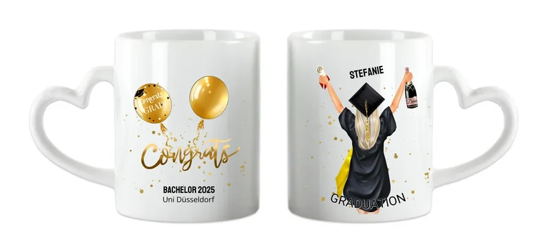 Personalisierte Tasse Schulabschluß, Geschenk Bachelor, Geschenk Master, Geschenk Doktor, Promotion Geschenk Tasse, Abitur, Abi, Ausbildung