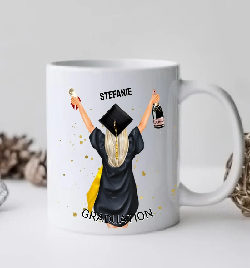 Personalisierte Tasse Schulabschluß, Geschenk Bachelor, Geschenk Master, Geschenk Doktor, Promotion Geschenk Tasse, Abitur, Abi, Ausbildung