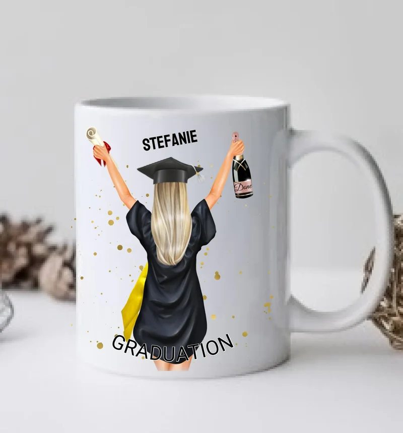 Personalisierte Tasse Schulabschluß, Geschenk Bachelor, Geschenk Master, Geschenk Doktor, Promotion Geschenk Tasse, Abitur, Abi, Berufsausbildung