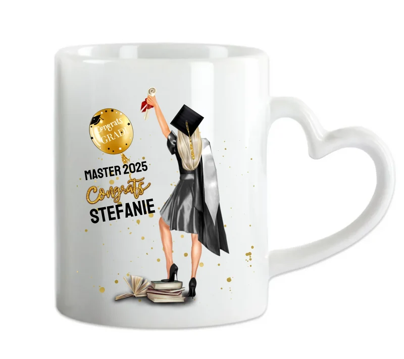Personalisierte Tasse Geschenk Schulabschluß, Bachelor, Master, Doktor, Abitur, Abi, Absolvent