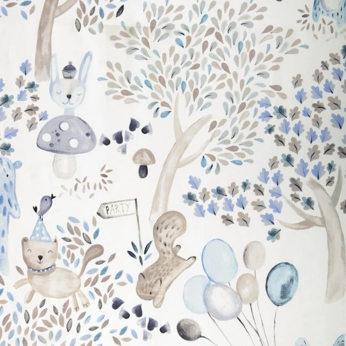 Baumwollstoff Party Animals - blue 280 cm