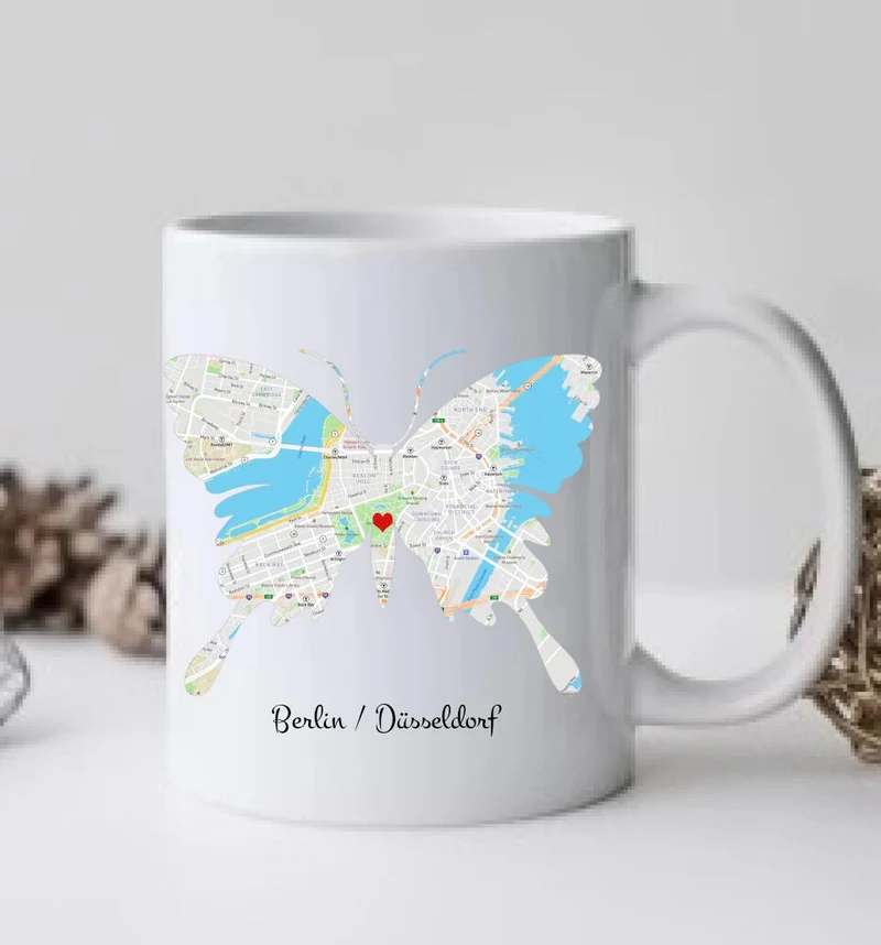 Wo alles begann, Personalisierte Tasse, Partner Geschenk - Geschenk Freund - Lebenspartner - Freundin - Hochzeitstag
