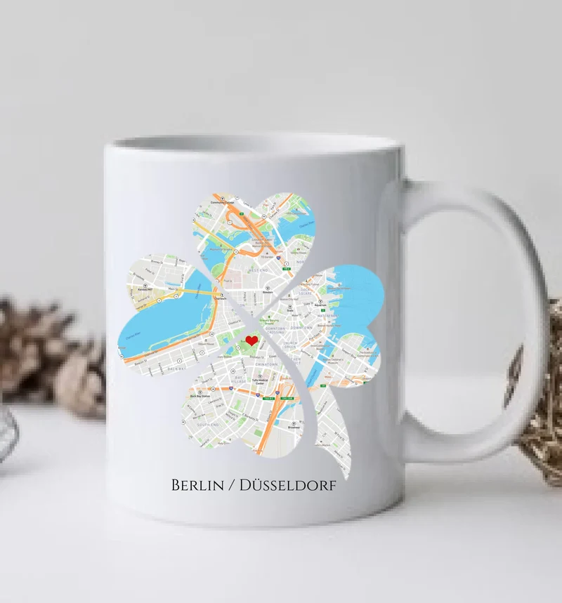 Personalisierte Tasse, wo alles begann, Kennenlernorte, Partner Geschenk Freund - Lebenspartner - Freundin - Valentin - Hochzeitstag