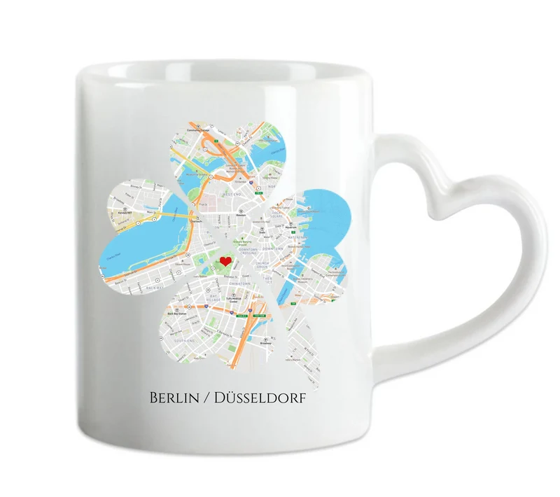 Personalisierte Tasse, wo alles begann, Kennenlernorte, Partner Geschenk Freund - Lebenspartner - Freundin - Valentin - Hochzeitstag