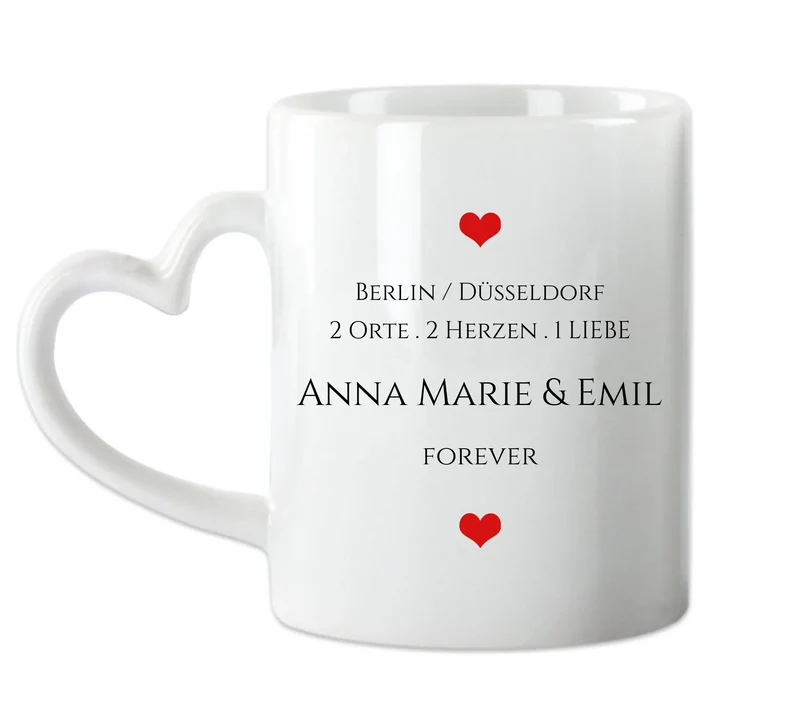 Personalisierte Tasse, wo alles begann, Kennenlernorte, Partner Geschenk Freund - Lebenspartner - Freundin - Valentin - Hochzeitstag