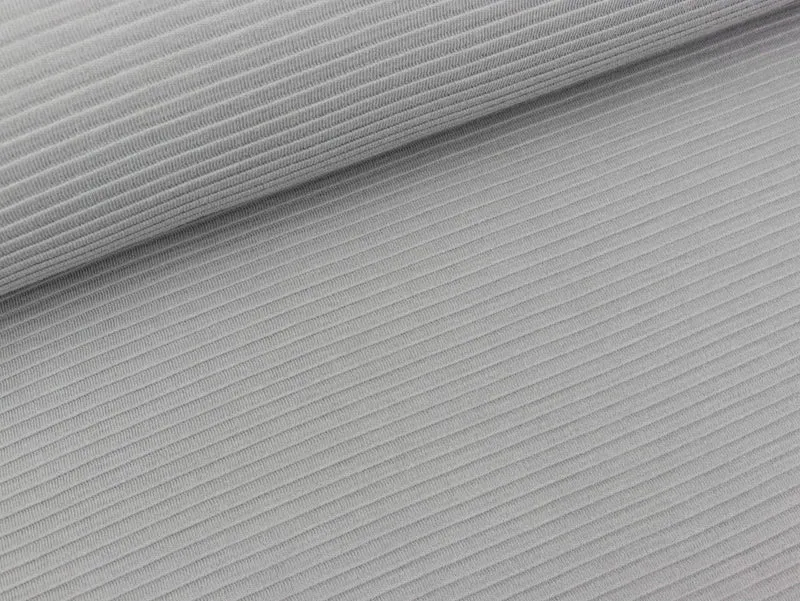 Reststück 96cm - Strickstoff Finja hellgrau uni