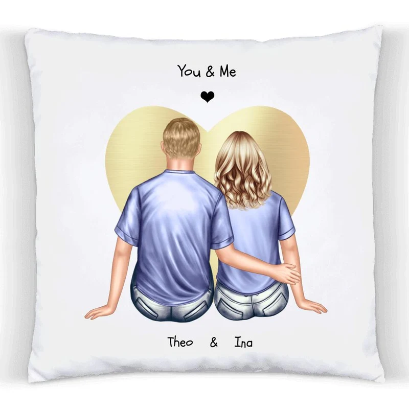 Partnergeschenk personalisiertes Kissen, Geschenk Partner, Geschenk Partnerin, Geschenk Valentin, Hochzeitstag, Geburtstagsgeschenk