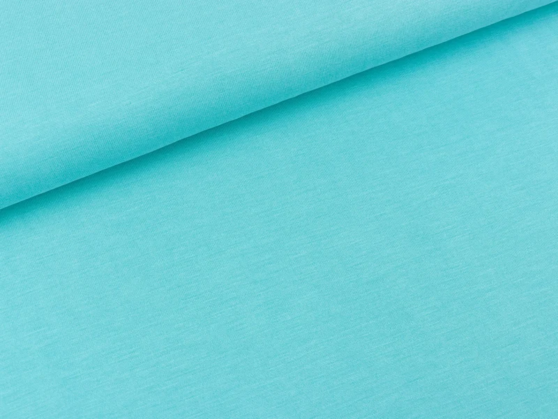 Reststück 44cm - Modal Jersey aquamarin uni