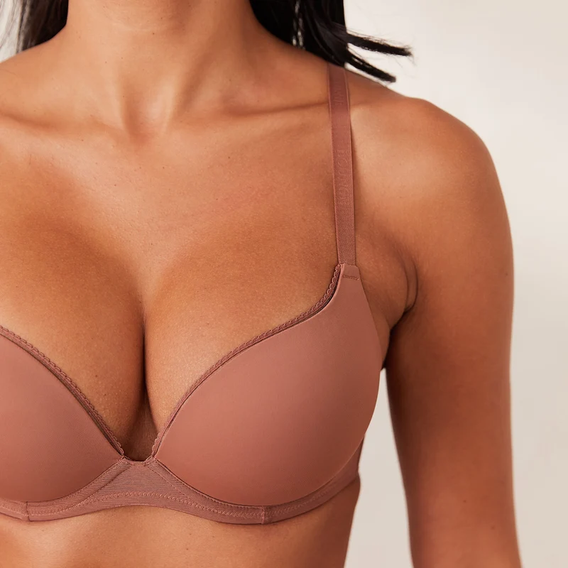 Comfort Stark Push-Up T-Shirt BH - Mokka
