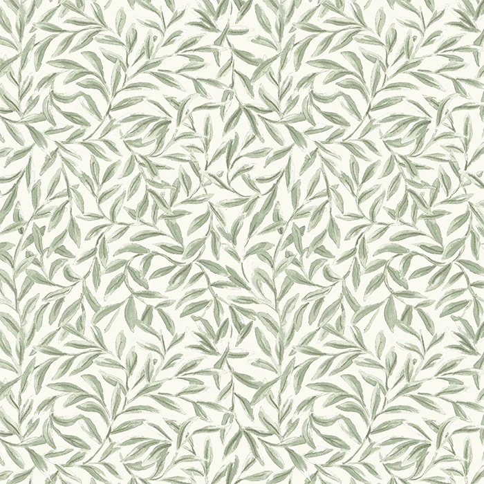 Bio Satin Leaves - grün 280 cm