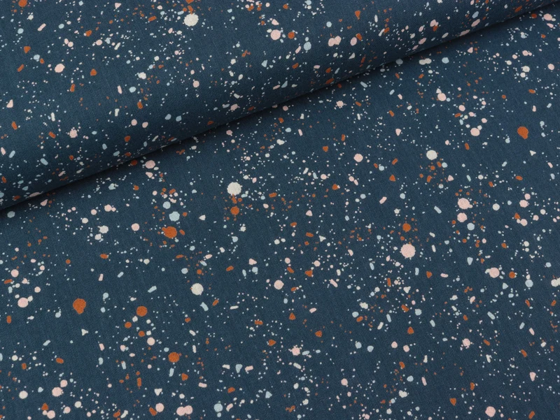 Reststück 57cm - Baumwollbatist Terrazzo Night by Atelier Brunette