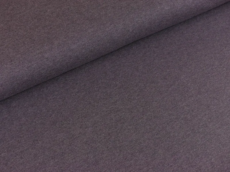 Reststück 44cm - Baumwollsweat Jenna violett uni