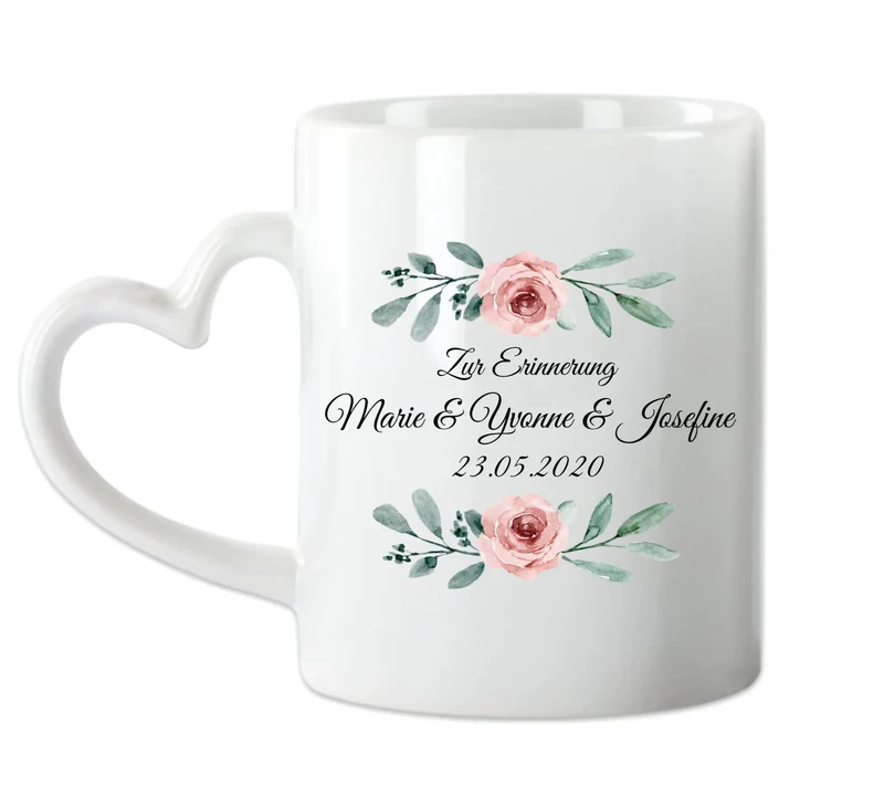 2 Trauzeuginnen Tasse Geschenkidee - Brautgeschenk - Hochzeitsgeschenk - Personalisierte Hochzeitstasse - Geschenk Brautpaar