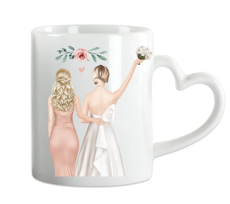 Geschenk Trauzeugin - Brautgeschenk - Hochzeitsgeschenk - Personalisierte Hochzeitstasse - Geschenk Braut - Geschenkidee Kaffeebecher