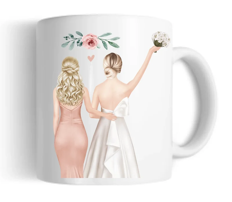 Geschenk Trauzeugin - Brautgeschenk - Hochzeitsgeschenk - Personalisierte Hochzeitstasse - Geschenk Braut - Geschenkidee Kaffeebecher