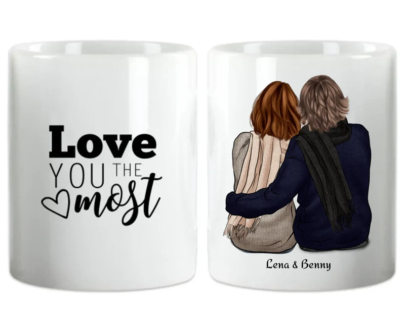 Paartasse, Personalisierte Tasse Geburtstagsgeschenk Kaffeebecher, Geschenk Partner, Geschenk Freundin, Valentin, Weihnachtsgeschenk Partner